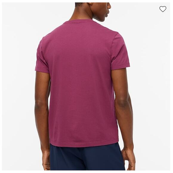 NWT J. Crew Men's Crushed Beet Red Slim Washed Jersey Pocket Tee - SIZE XL - Picture 6 of 10